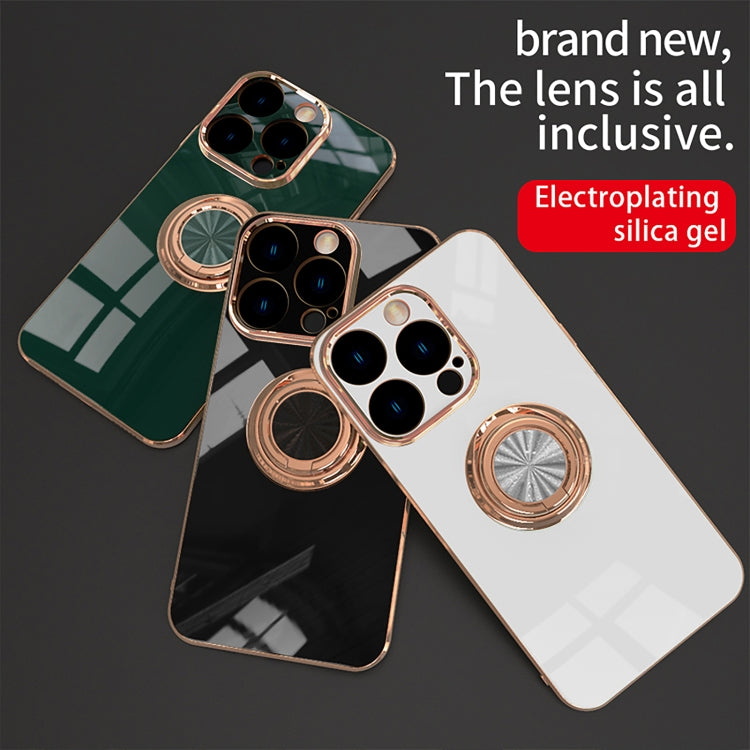 For iPhone 14 Plus 6D Electroplating Ring Phone Case