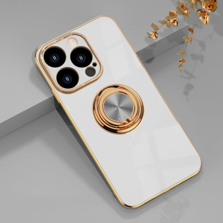 For iPhone 14 Pro 6D Electroplating Ring Phone Case