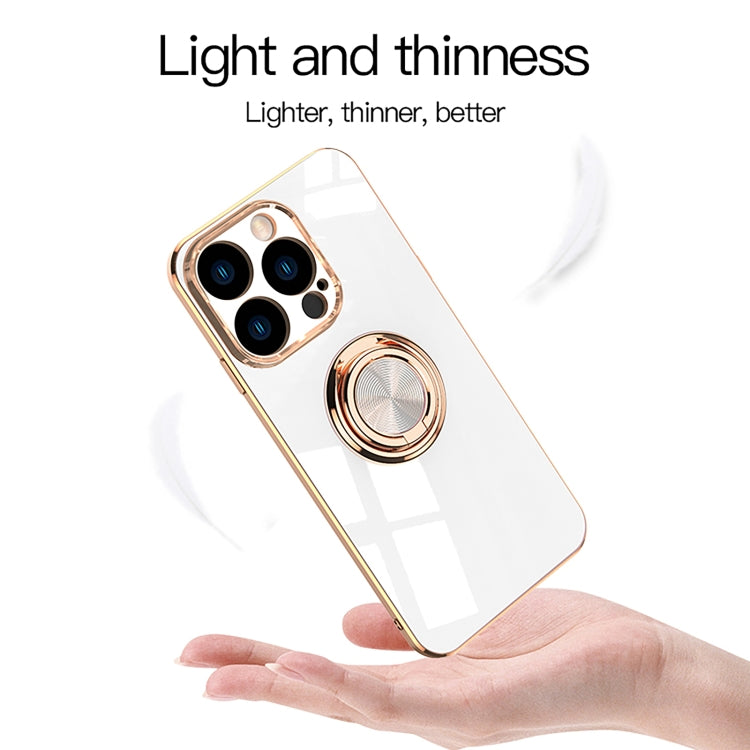For iPhone 14 Pro 6D Electroplating Ring Phone Case