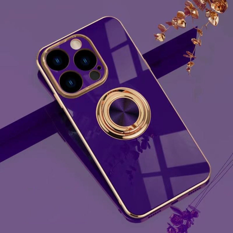 For iPhone 14 Pro Max 6D Electroplating Ring Phone Case