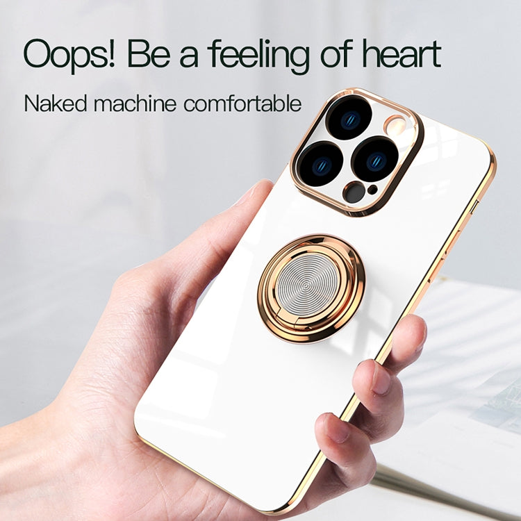 For iPhone 14 Pro Max 6D Electroplating Ring Phone Case