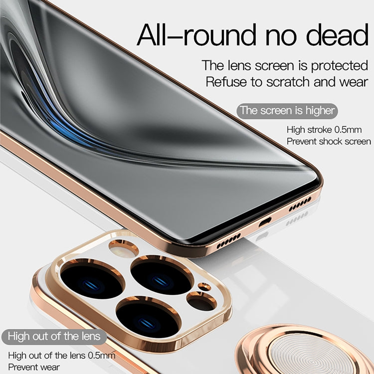 For iPhone 14 Pro Max 6D Electroplating Ring Phone Case