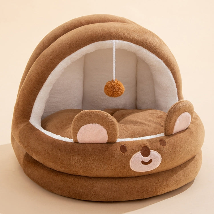 Semi-enclosed Cradle Pet Cat Bed Dog Kennel Pad Pet Supplies, Size:M