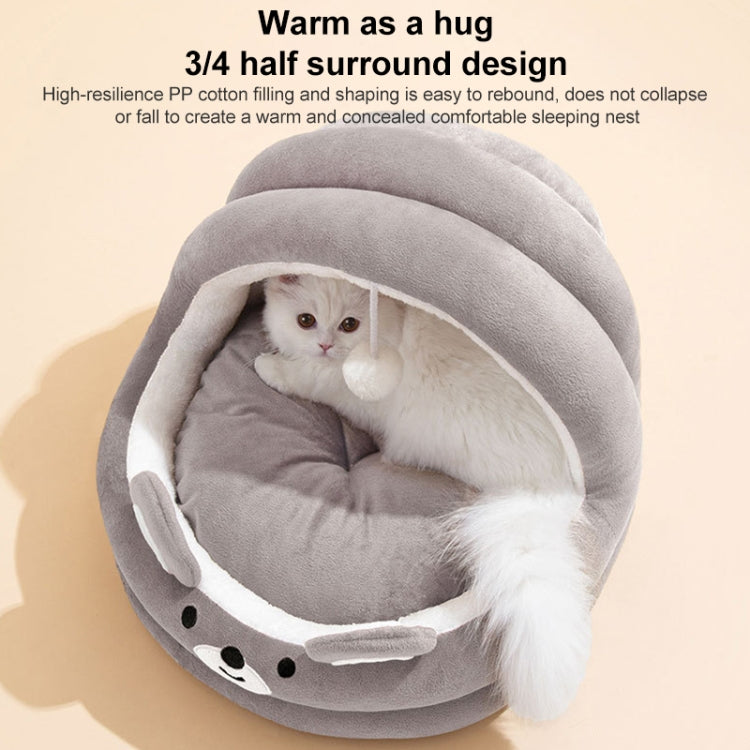 Semi-enclosed Cradle Pet Cat Bed Dog Kennel Pad Pet Supplies, Size:M