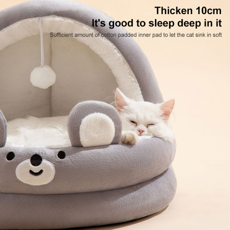 Semi-enclosed Cradle Pet Cat Bed Dog Kennel Pad Pet Supplies, Size:M