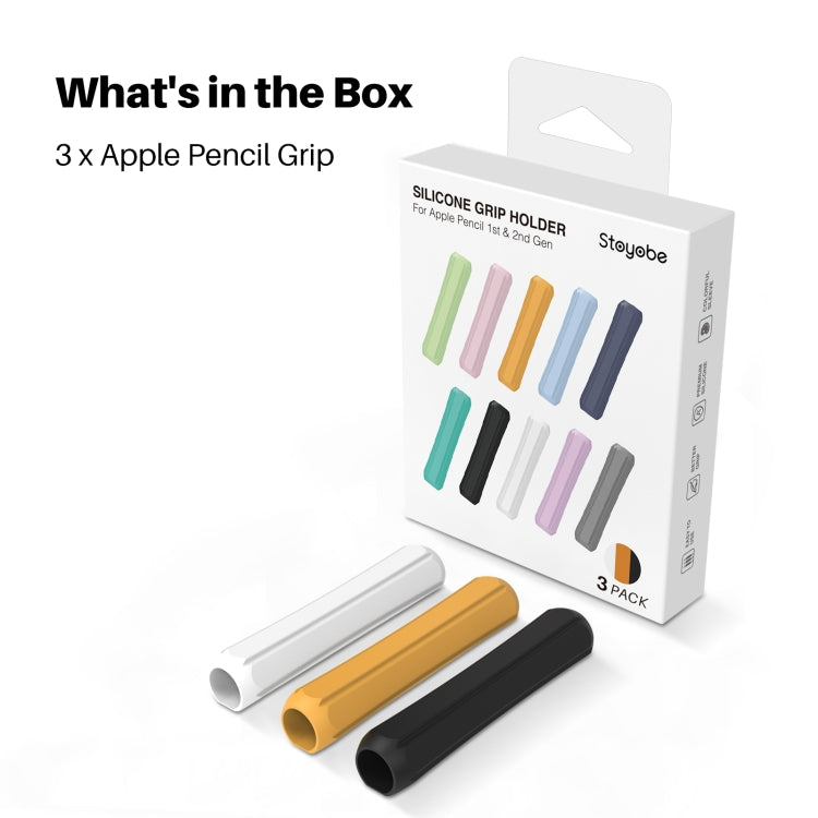 3 PCS DUX DUCIS Stoyobe Stylus Silicone Cover Grip Set For Apple Pencil 1/2/Huawei M-Pencil