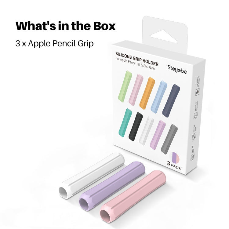 3 PCS DUX DUCIS Stoyobe Stylus Silicone Cover Grip Set For Apple Pencil 1/2/Huawei M-Pencil