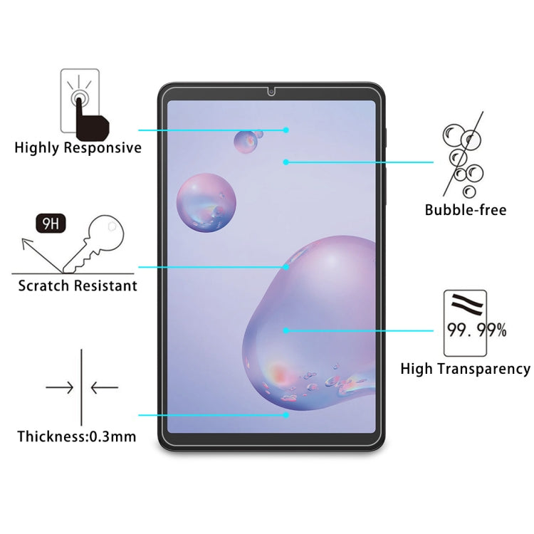 2 PCS 9H 0.3mm Explosion-proof Tempered Glass Film For Galaxy Tab A 8.4 (2020) T307