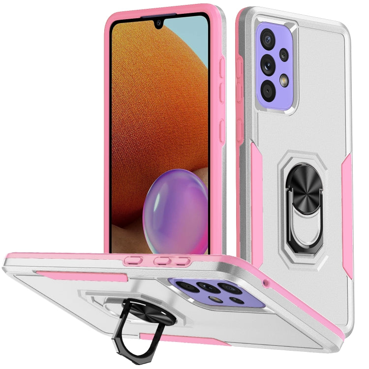 For Samsung Galaxy A73 Pioneer Armor Heavy Duty PC + TPU Phone Case with Holder