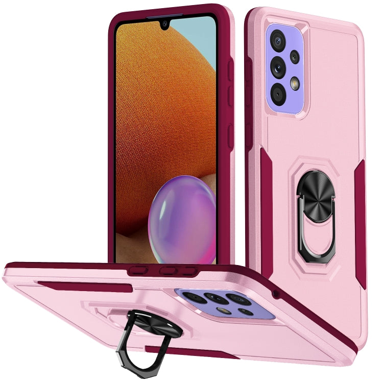 For Samsung Galaxy A73 Pioneer Armor Heavy Duty PC + TPU Phone Case with Holder