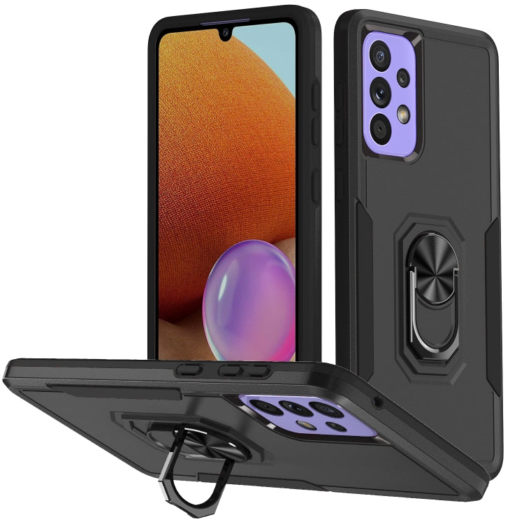 For Samsung Galaxy A73 Pioneer Armor Heavy Duty PC + TPU Phone Case with Holder
