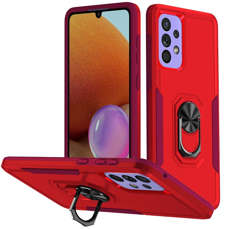 For Samsung Galaxy A73 Pioneer Armor Heavy Duty PC + TPU Phone Case with Holder