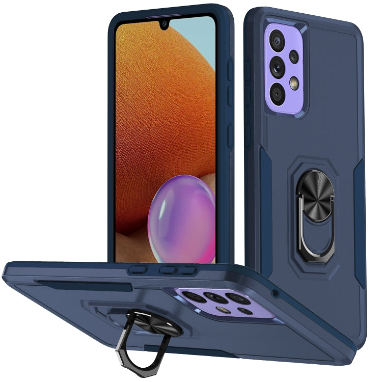 For Samsung Galaxy A73 Pioneer Armor Heavy Duty PC + TPU Phone Case with Holder