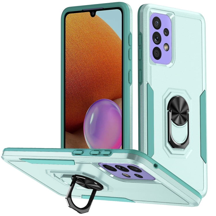 For Samsung Galaxy A73 Pioneer Armor Heavy Duty PC + TPU Phone Case with Holder