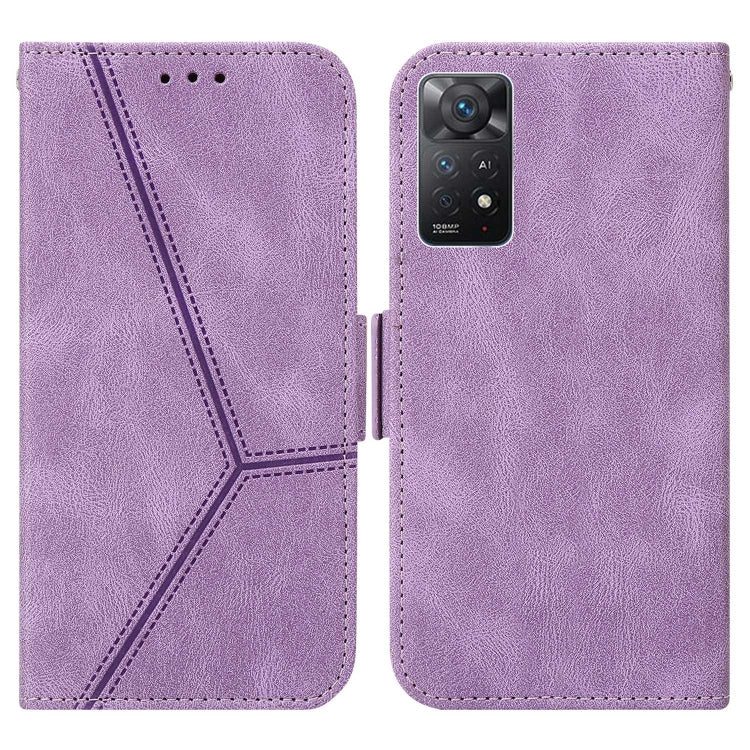 For Xiaomi Redmi Note 11 Pro Embossing Stripe RFID Leather Phone Case