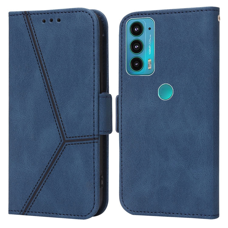 For Motorola Moto E20 / E30 / E40 Embossing Stripe RFID Leather Phone Case
