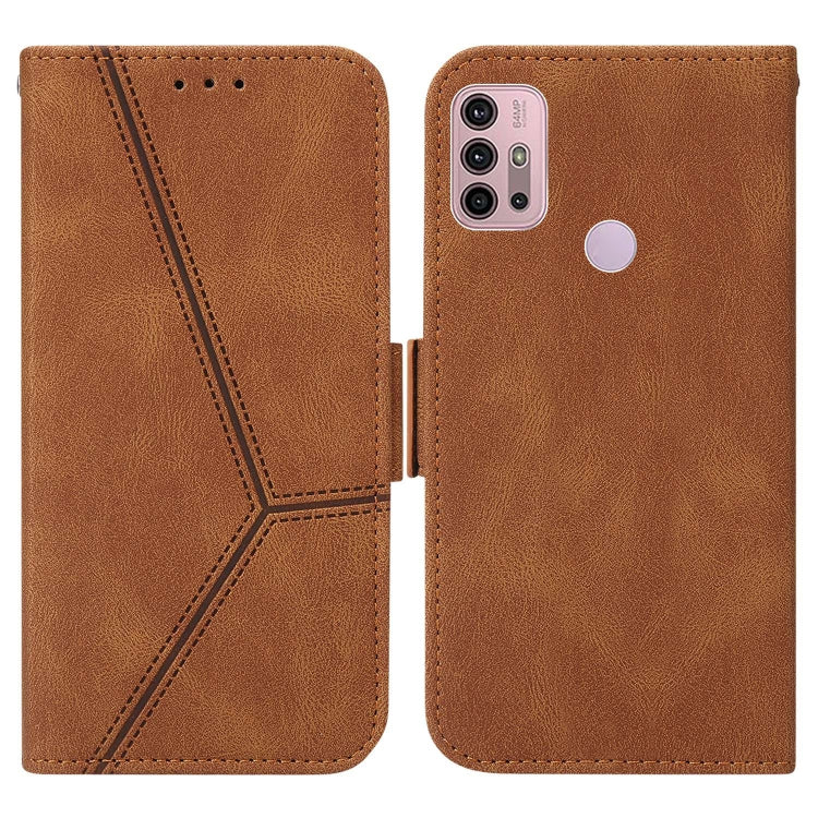 For Motorola Moto G30 / G10 / G20 Embossing Stripe RFID Leather Phone Case