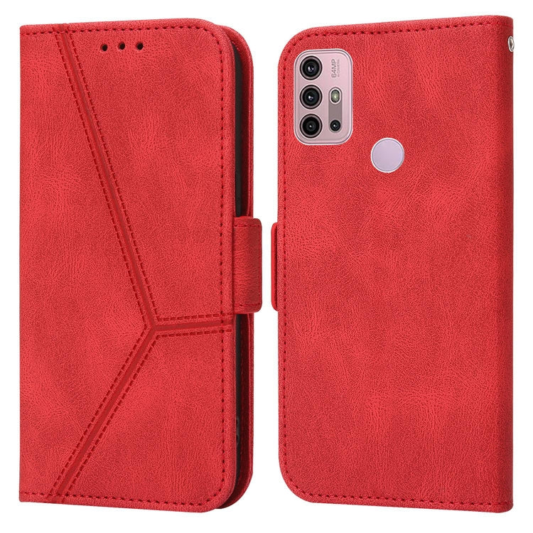 For Motorola Moto G30 / G10 / G20 Embossing Stripe RFID Leather Phone Case