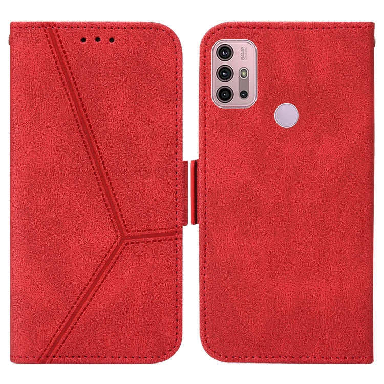 For Motorola Moto G30 / G10 / G20 Embossing Stripe RFID Leather Phone Case