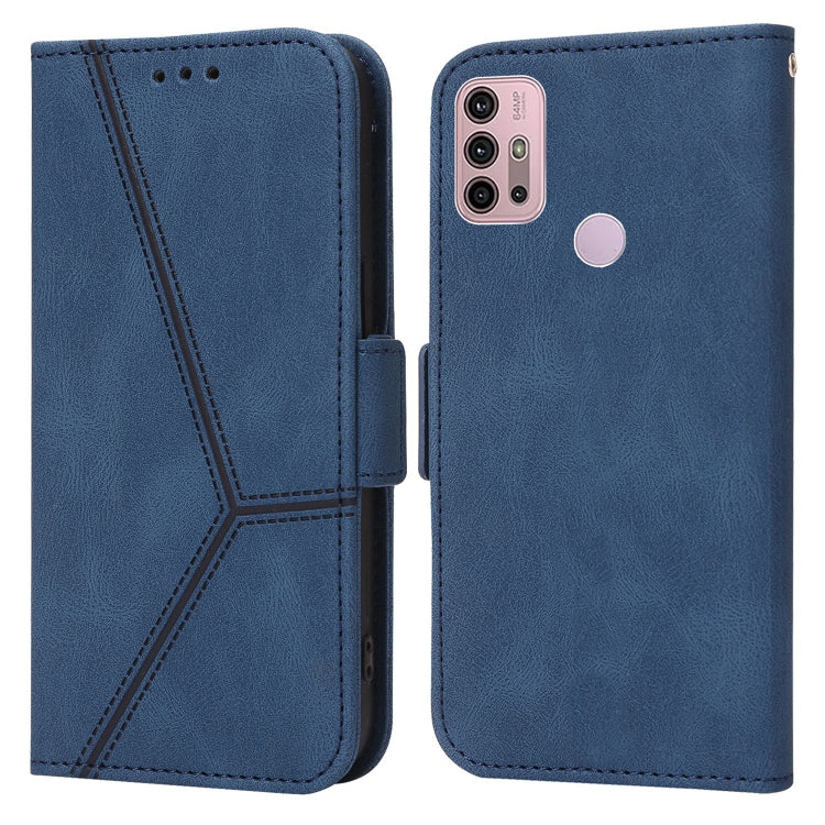 For Motorola Moto G30 / G10 / G20 Embossing Stripe RFID Leather Phone Case