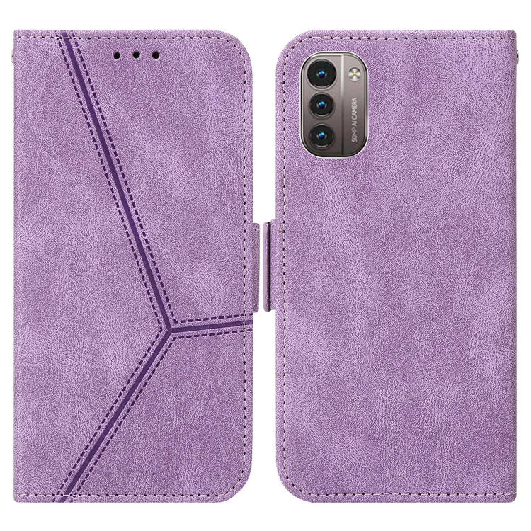 For Nokia G21 / G11 Embossing Stripe RFID Leather Phone Case