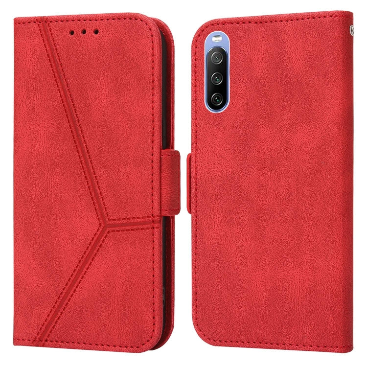 For Sony Xperia 10 III Embossing Stripe RFID Leather Phone Case