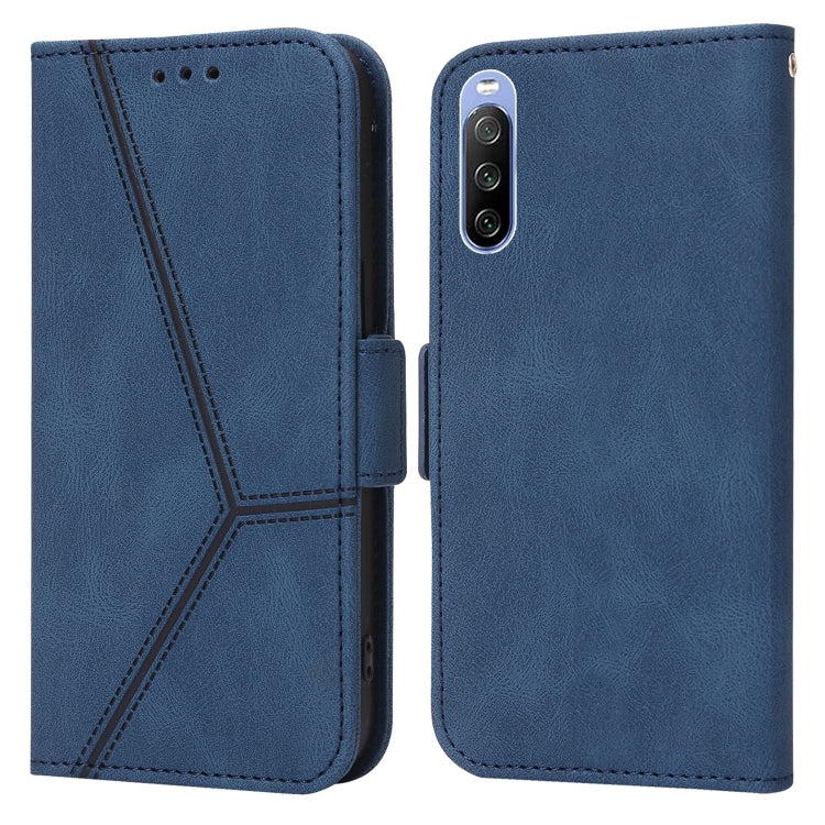 For Sony Xperia 10 III Embossing Stripe RFID Leather Phone Case