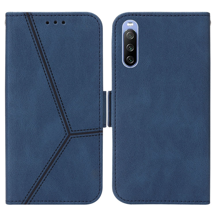 For Sony Xperia 10 III Embossing Stripe RFID Leather Phone Case