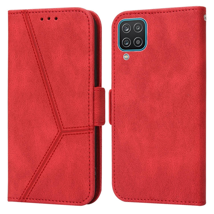 For Samsung Galaxy A12 5G / 4G Embossing Stripe RFID Leather Phone Case