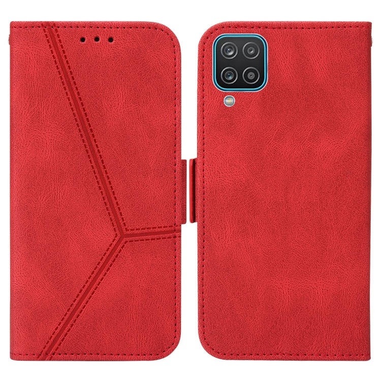 For Samsung Galaxy A12 5G / 4G Embossing Stripe RFID Leather Phone Case
