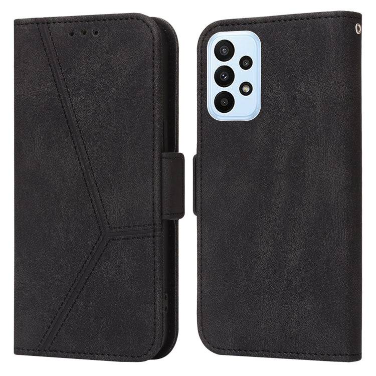 For Samsung Galaxy A23 4G Embossing Stripe RFID Leather Phone Case