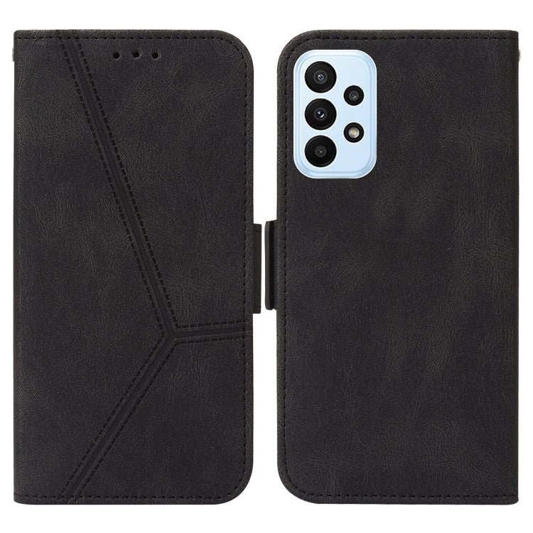 For Samsung Galaxy A23 4G Embossing Stripe RFID Leather Phone Case