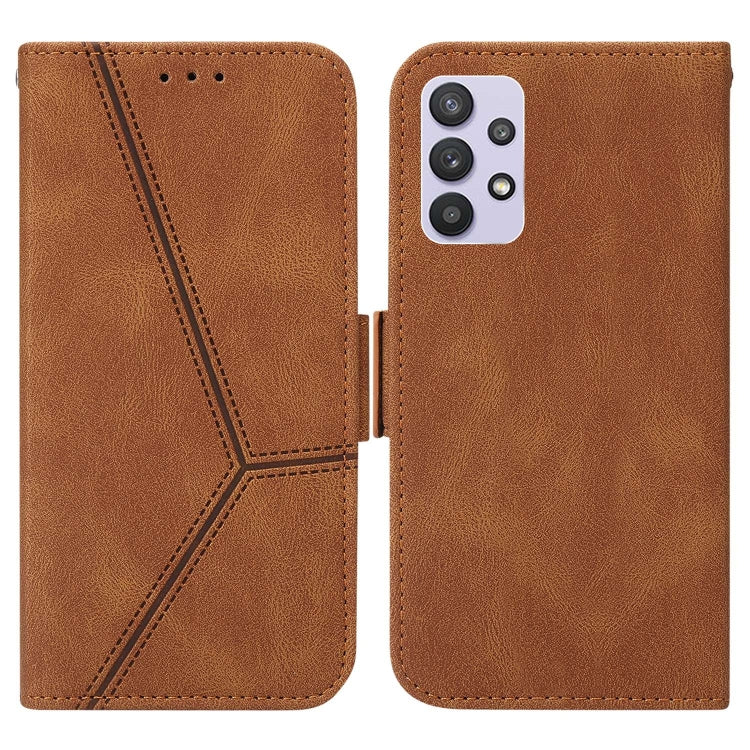For Samsung Galaxy A32 5G Embossing Stripe RFID Leather Phone Case