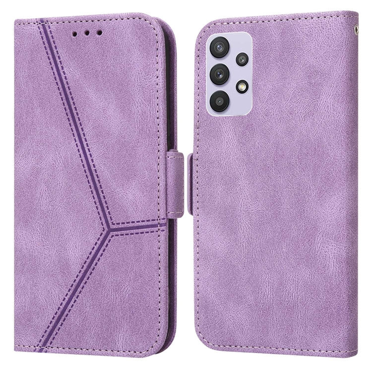 For Samsung Galaxy A32 5G Embossing Stripe RFID Leather Phone Case