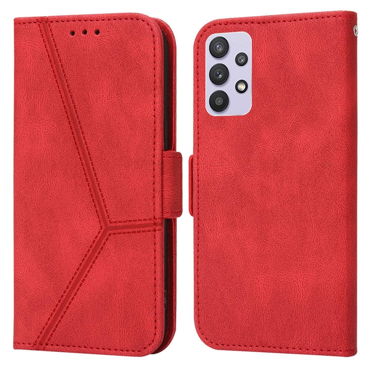 For Samsung Galaxy A32 5G Embossing Stripe RFID Leather Phone Case
