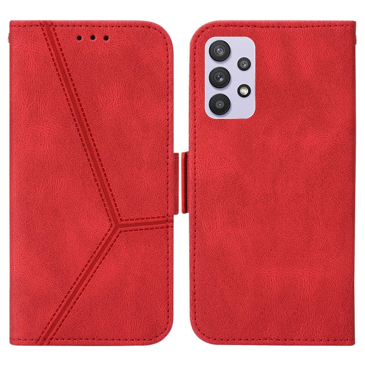 For Samsung Galaxy A32 5G Embossing Stripe RFID Leather Phone Case