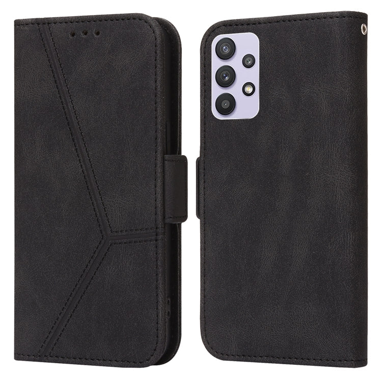 For Samsung Galaxy A32 5G Embossing Stripe RFID Leather Phone Case