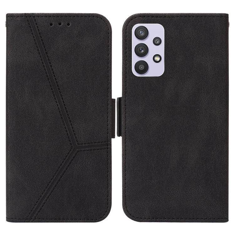 For Samsung Galaxy A32 5G Embossing Stripe RFID Leather Phone Case
