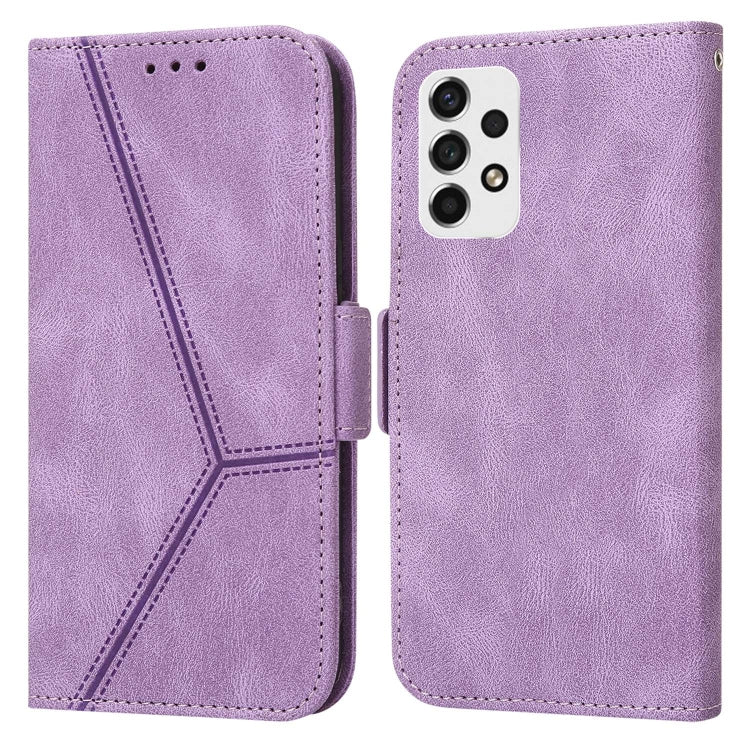 For Samsung Galaxy A53 5G Embossing Stripe RFID Leather Phone Case