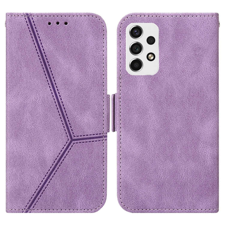 For Samsung Galaxy A53 5G Embossing Stripe RFID Leather Phone Case