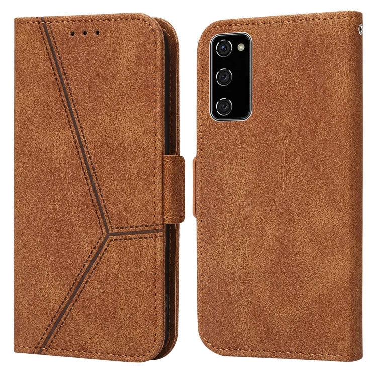 For Samsung Galaxy S20 FE Embossing Stripe RFID Leather Phone Case