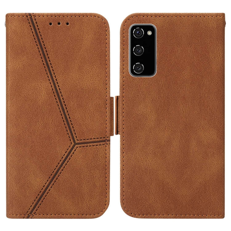 For Samsung Galaxy S20 FE Embossing Stripe RFID Leather Phone Case