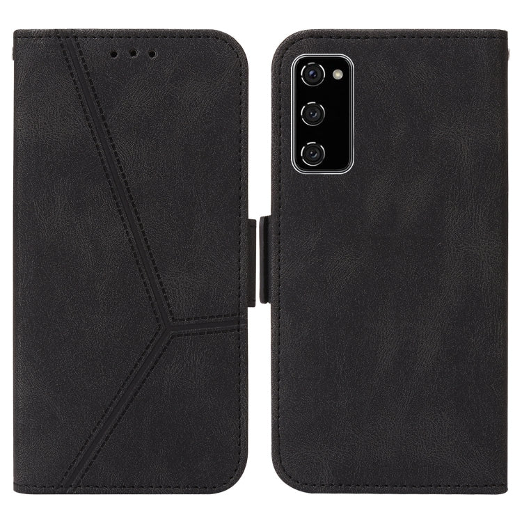 For Samsung Galaxy S20 FE Embossing Stripe RFID Leather Phone Case