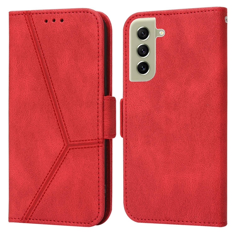 For Samsung Galaxy S21 FE 5G Embossing Stripe RFID Leather Phone Case