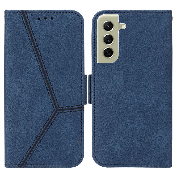 For Samsung Galaxy S21 FE 5G Embossing Stripe RFID Leather Phone Case