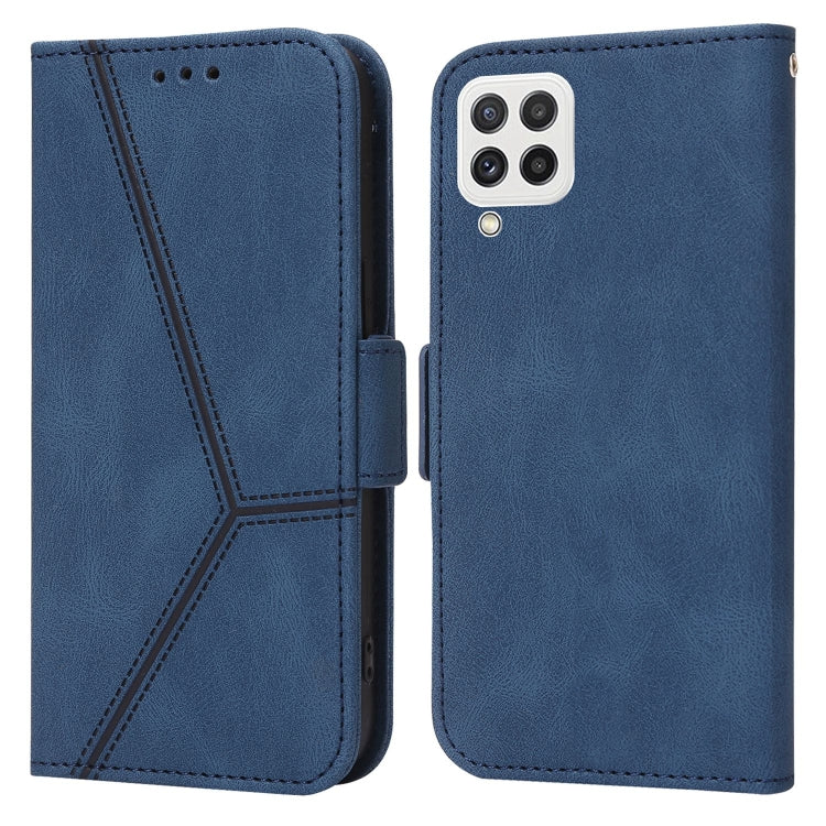 For Samsung Galaxy A22 4G / M32 4G Embossing Stripe RFID Leather Phone Case