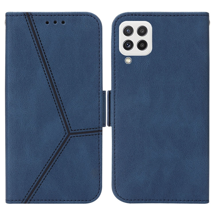 For Samsung Galaxy A22 4G / M32 4G Embossing Stripe RFID Leather Phone Case