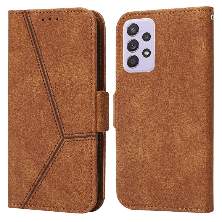 For Samsung Galaxy A52s 5G / A52 5G Embossing Stripe RFID Leather Phone Case