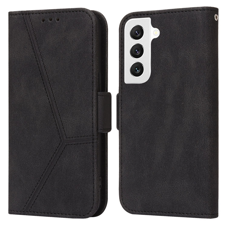 For Samsung Galaxy S22 5G Embossing Stripe RFID Leather Phone Case