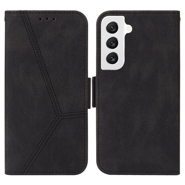 For Samsung Galaxy S22 5G Embossing Stripe RFID Leather Phone Case